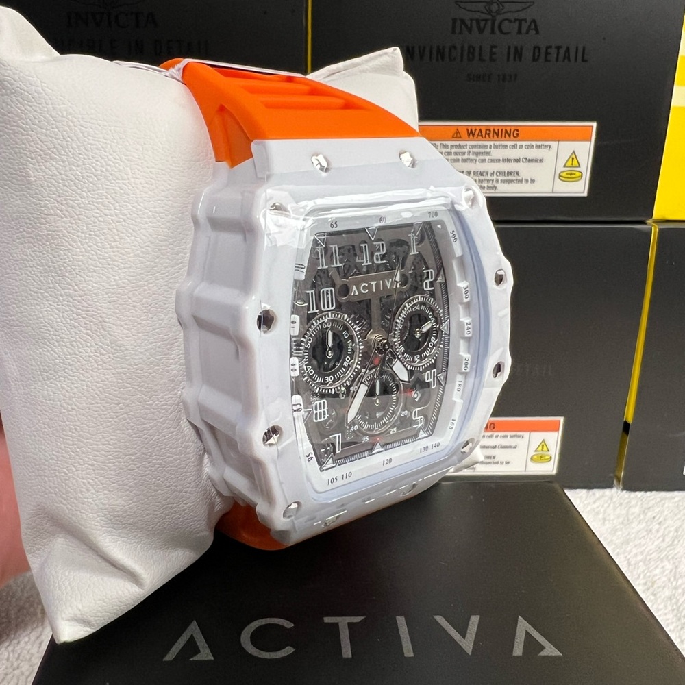 ActivaFury Invicta Men's Watch-44.3mm
MOD-ACW2305-015 White&Orange
Skeleton(NWT) - Picture 3 of 10
